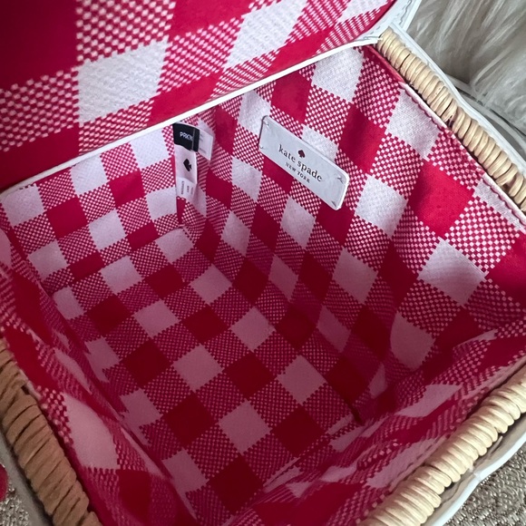 kate spade Strawberry Picnic in the Park wicker purse ~ Limited Edition - Picture 2 of 6